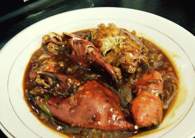 Kepiting Lada Hitam Pedas