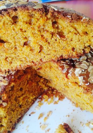 A picture of Passion flavored Carrot cake.