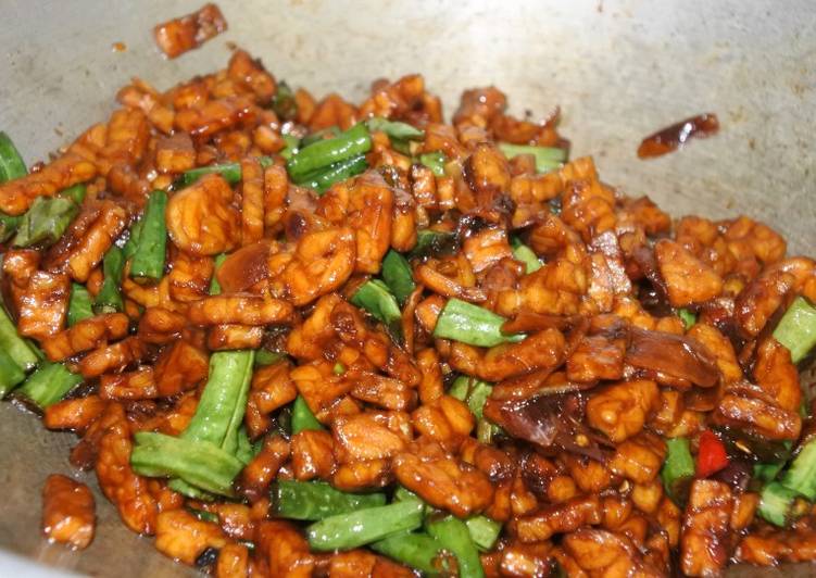 Langkah Membuat Oreg Tempe + Kacang Panjang yang nikmat