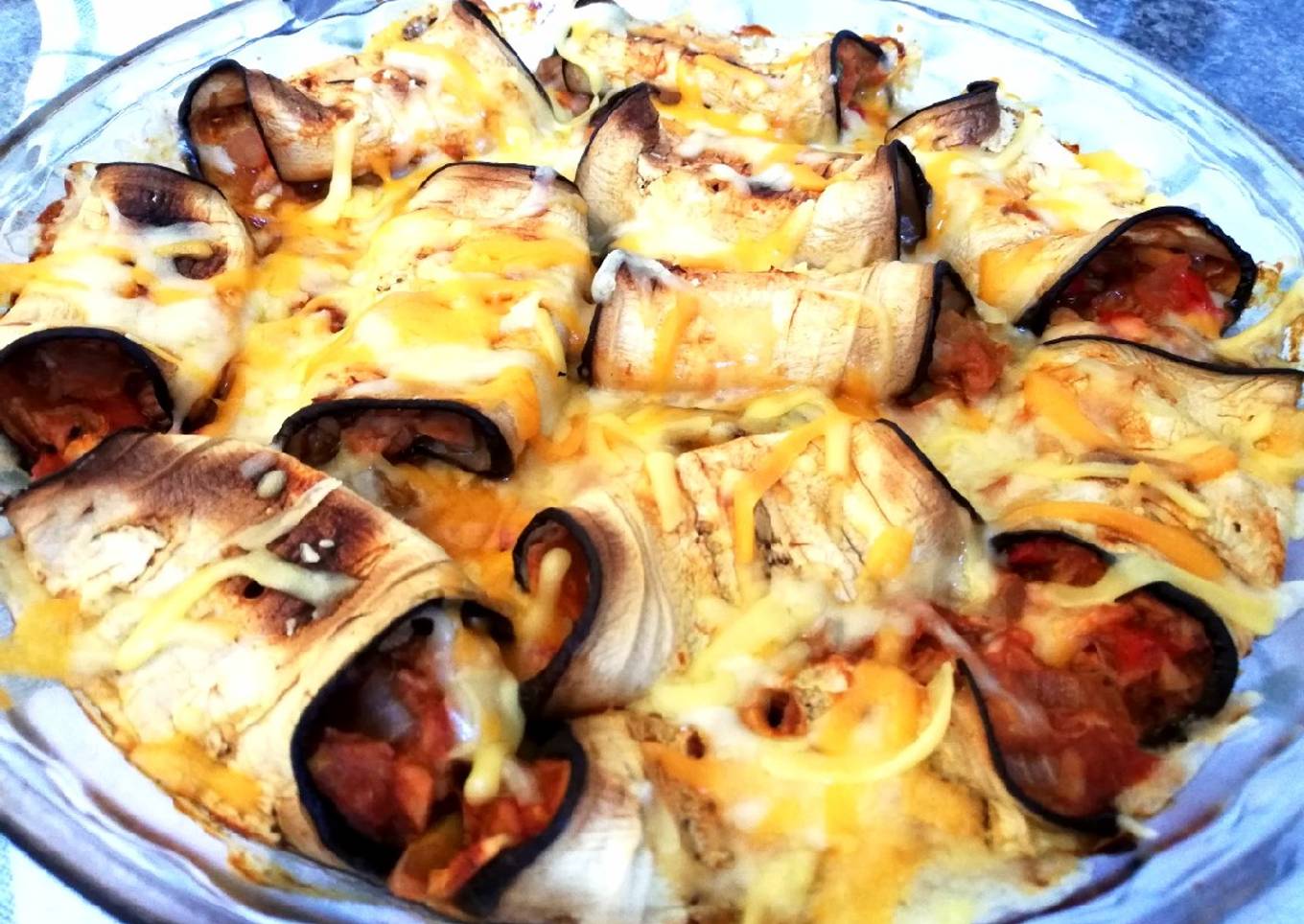 Rollitos de berenjena al horno