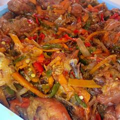A picture of Peppered chicken.