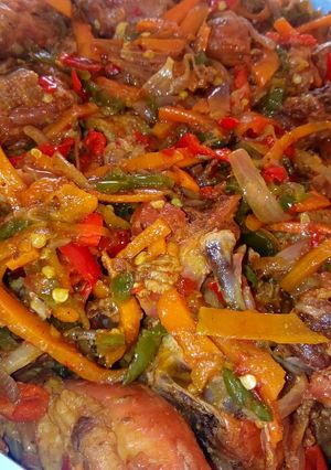 A picture of Peppered chicken.