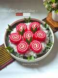 Lapis Singkong Gulung Merah Putih