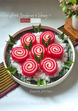 Foto resep Lapis Singkong Gulung Merah Putih