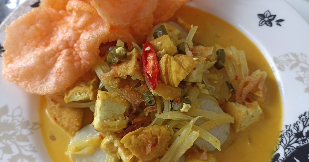 Gulai Labu Siam dan Tahu (untuk lontong sayur/ketupat)