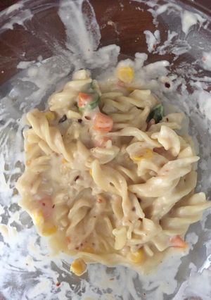 व्हाइट ग्रेवी पास्ता (white gravy pasta recipe in hindi) रेसिपी मुख्य फोटो