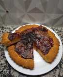 Tarta de polenta con frutos rojos