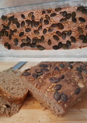 Teljes kiőrlésű tökmagos kenyér recept fotója