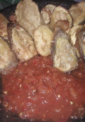 Foto resep Terong krispi sambal terasi