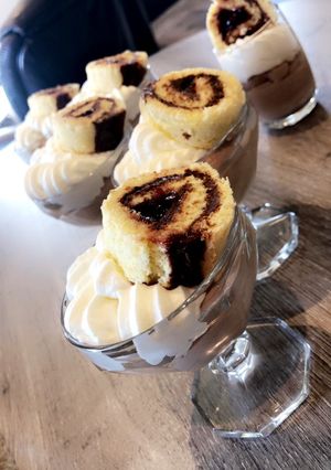Une photo de Mousse Nutella et son roulé