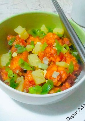Foto resep 💪🐔Gelora Ayam Pedas Manis LangiTAN💫Tabur Kentang ReBUS Bumi Sederhana🙏🏻🤗🤍👍🏻
