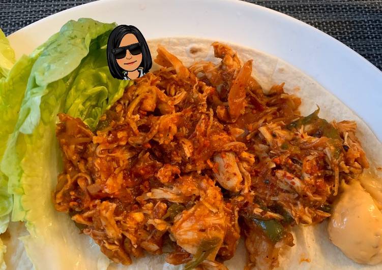 Resep @ENAK Spicy pulled chicken (ayam suwir pedas ala Mexican) masakan sehari hari