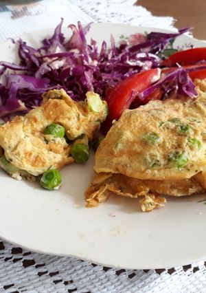 Una foto de Omelette de arvejas