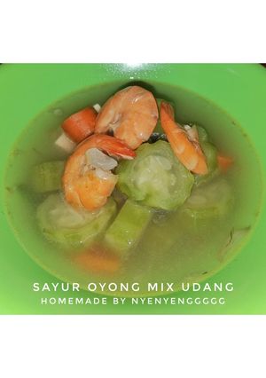 Foto resep 🦐🥒 Sayur Oyong Mix Udang 🦐🥒