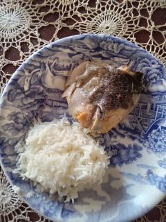 عکسی از دستور ماهی قزل آلا به سبک پیکنیک