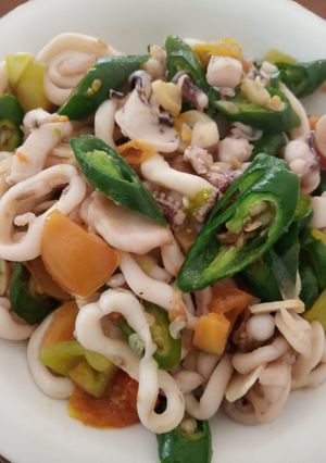 Foto resep Cumi cabe ijo simple ala restoran