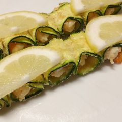 Spiedini di zucchine e gamberi A picture of Spiedini di zucchine e gamberi.
