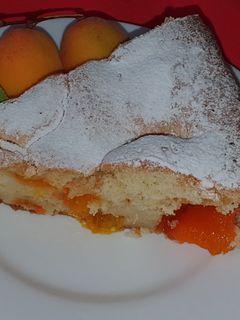 O poză a rețetei Prăjitură cu caise.