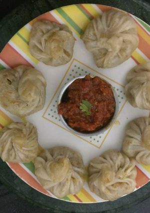 A picture of Vegetable momos.