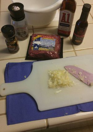 A picture of Bison Burger patties.