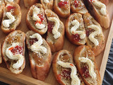 Bruschetta con cebolla y morrón