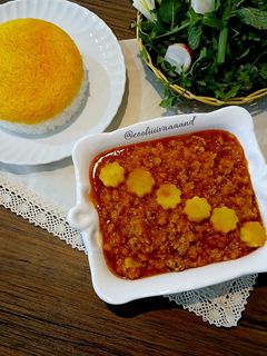 عکسی از دستور خورشت دال عدس با گوشت چرخ کرده