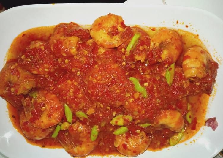 Udang pete saus padang