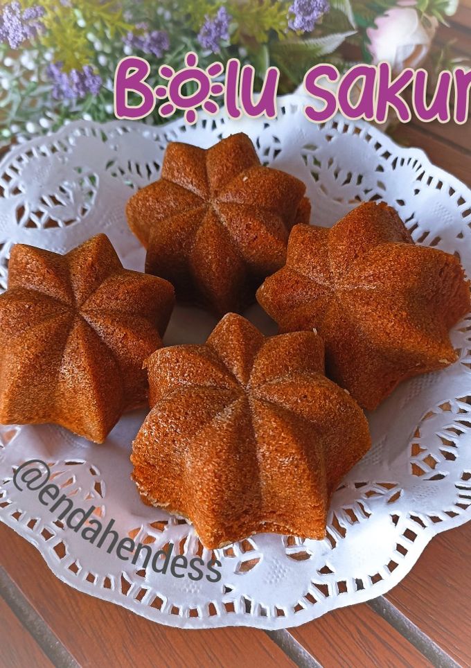 Foto resep Bolu Sakura Kukus (bolu karamel jadul)💚