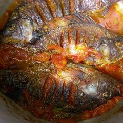 A picture of Fish stew.