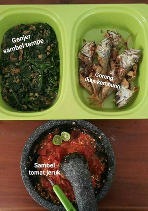 Foto resep Genjer + Ikan kembung + Sambel