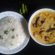 Karhi with boil rice