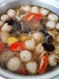 Sup Bebola Ikan, Kentang & Cendawan