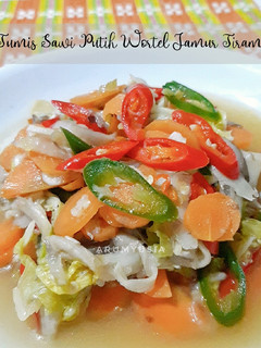 Foto resep Tumis Sawi Putih Wortel Jamur Tiram