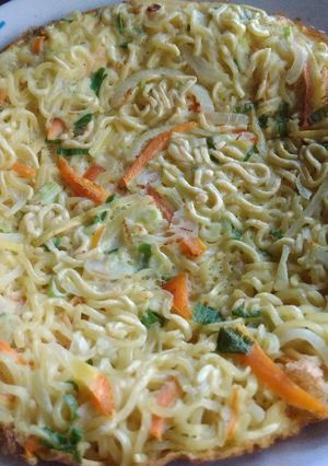 Foto resep Pizza mie aka Omelet mie #pekanINSPIRASI