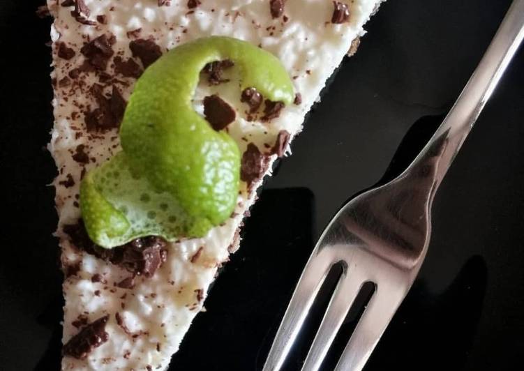 Cheesecake cocco, lime e cioccolato