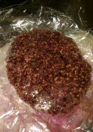 Una foto de Hamburguesa vegana de remolacha