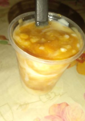 Una foto de Postre de Maizena con leche y caramelo 🍮😊😋