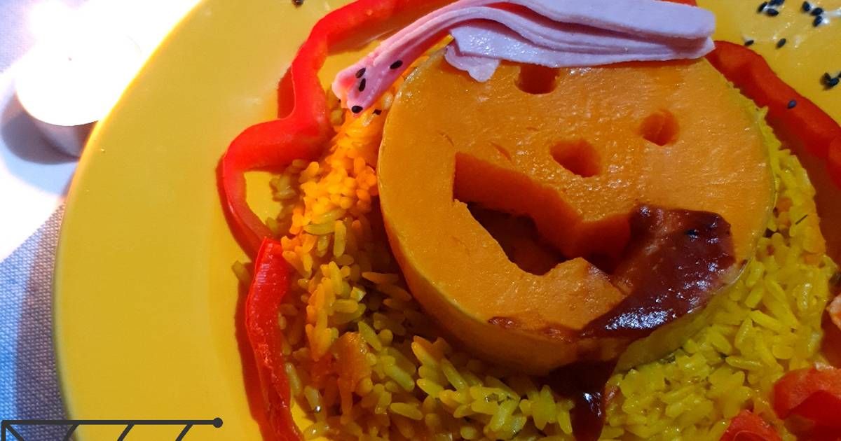 Halloween calabaza con peinado Receta de @saboresculturales ‍ - Cookpad