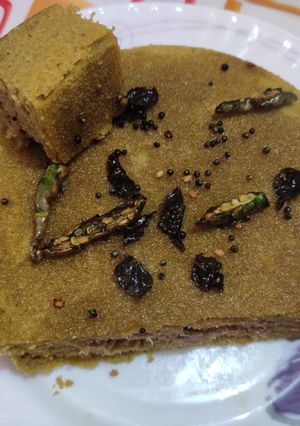 A picture of Beetroot dhokla.