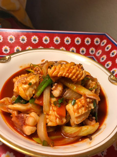 A picture of O Jing Eo Bokk Geum (Stir Fried Squid).