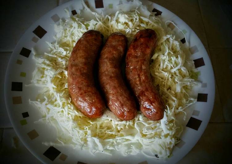 Easiest Way to Prepare Homemade Bratwurst and Coleslaw