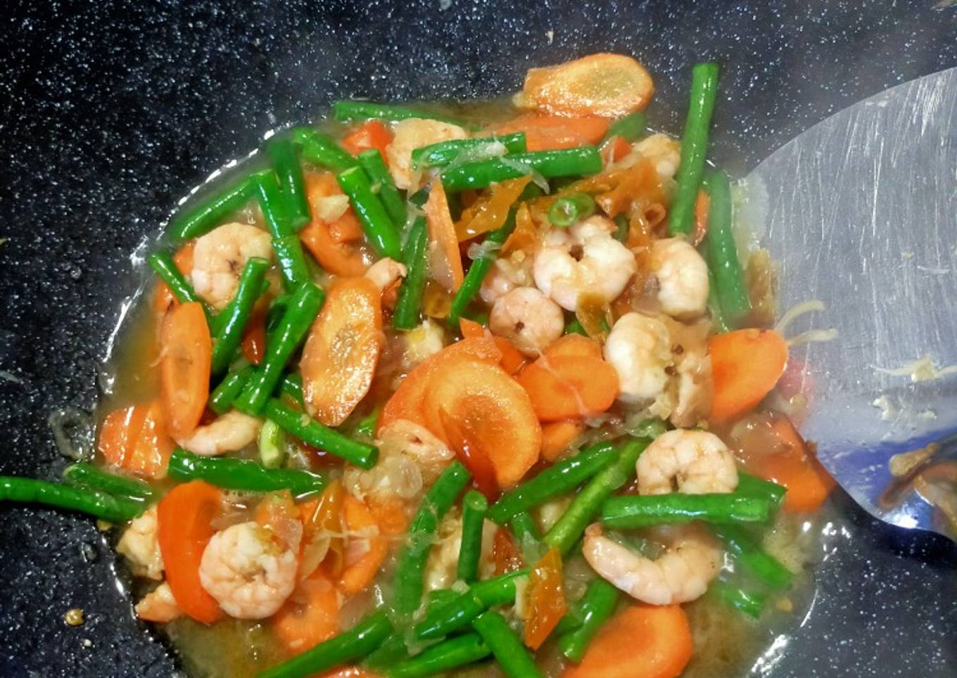 Tumis sayur udang
