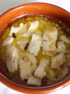 Una foto de Bacalao al pil-pil