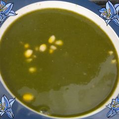 A picture of Spinach Sweet Corn Soup.