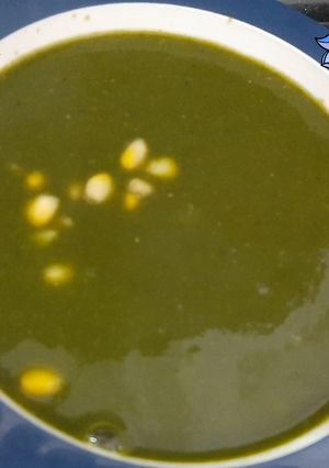 A picture of Spinach Sweet Corn Soup.