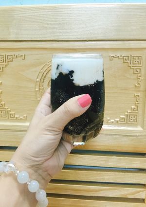 Hình của món Sương sáo hạt chia nước cốt dừa.
