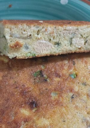 Una foto de Tortilla de Huevos de Merluza con harina de arroz