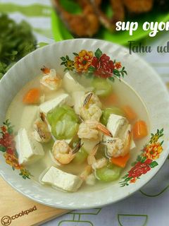Foto resep Sup oyong tahu udang