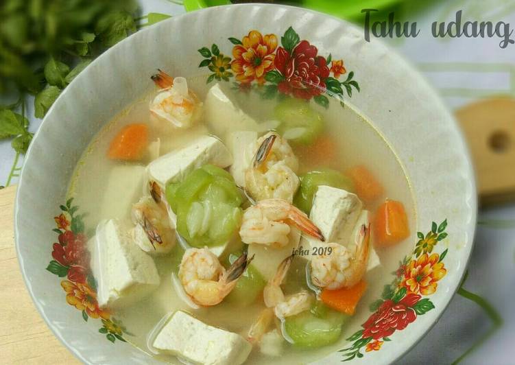 Sup oyong tahu udang