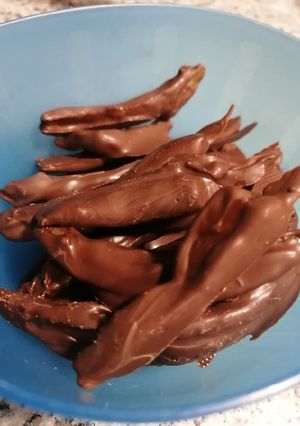 Una foto de Naranjas con chocolate 🍊🍫